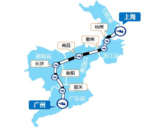 上海——廣州線高鐵列車廣告