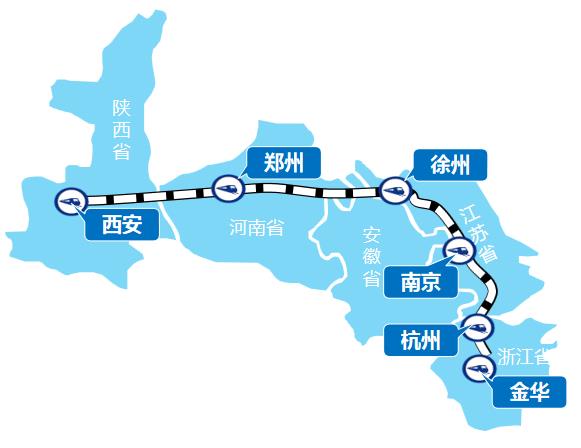 金華—西安線高鐵列車(chē)廣告